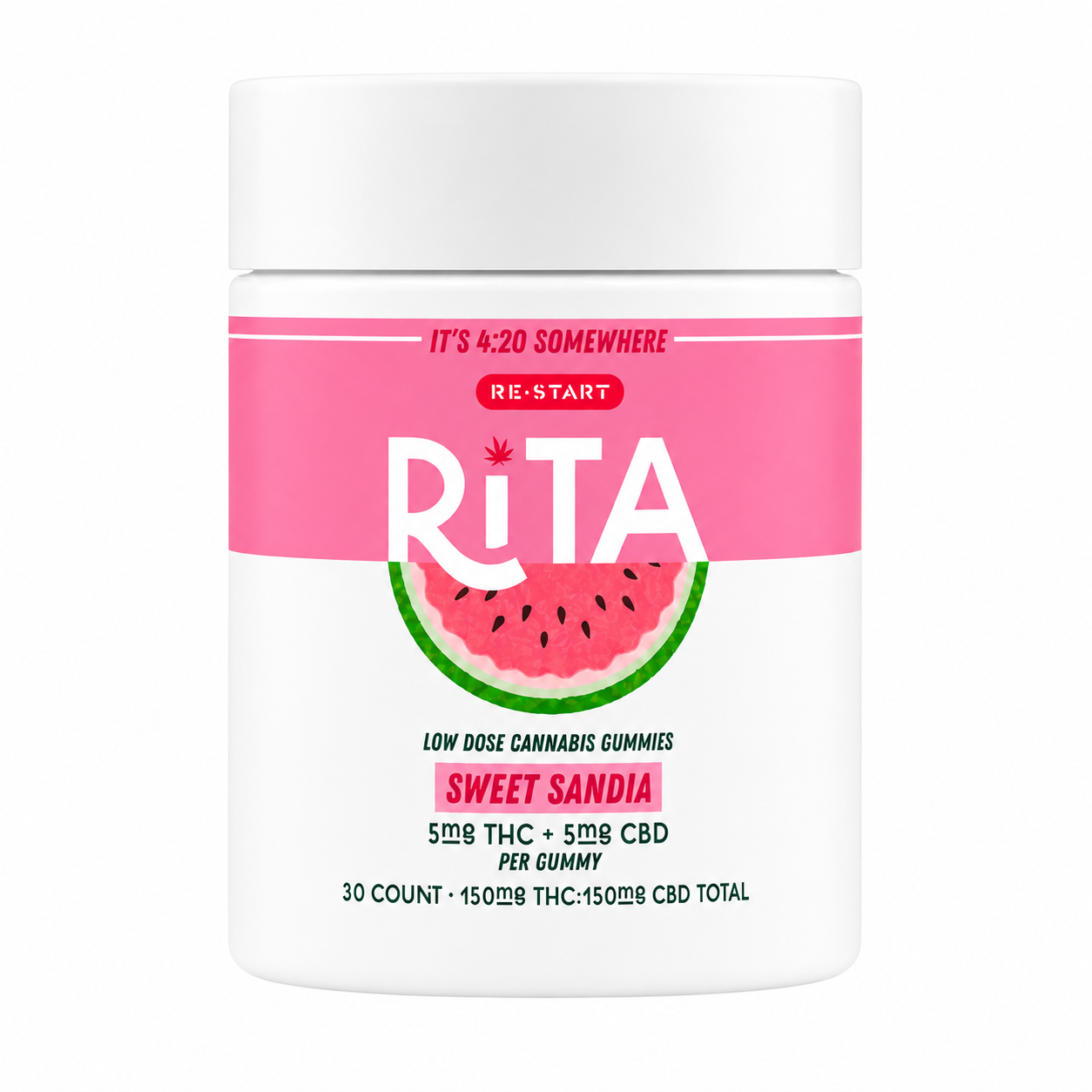RESTART Rita Delta 9 THC CBD 10MG Gummies Sweet Sandia / 30-count